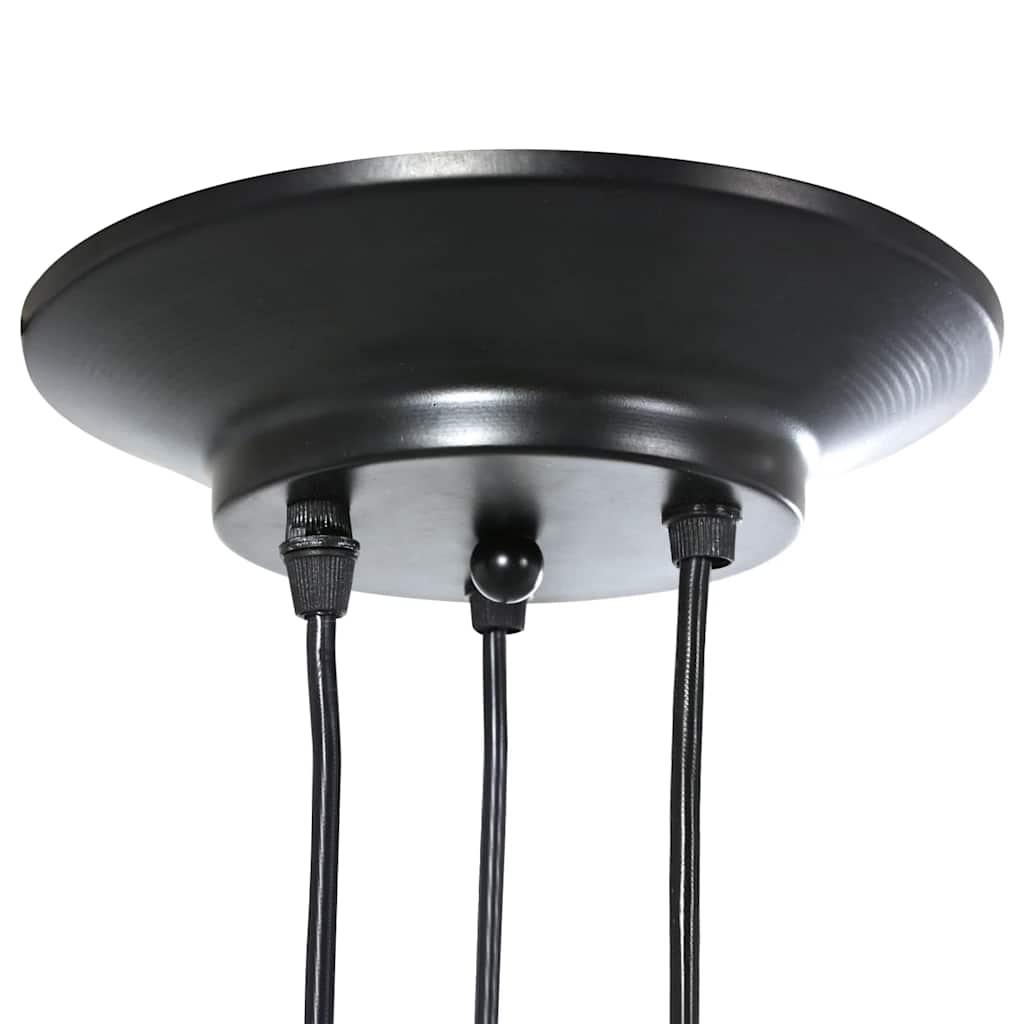 vidaXL Lampa wisząca z 3 uchwytami na żarówki E27 Czarny metal