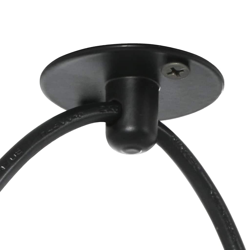 vidaXL Lampa wisząca z 6 uchwytami na żarówki E27 Czarny metal
