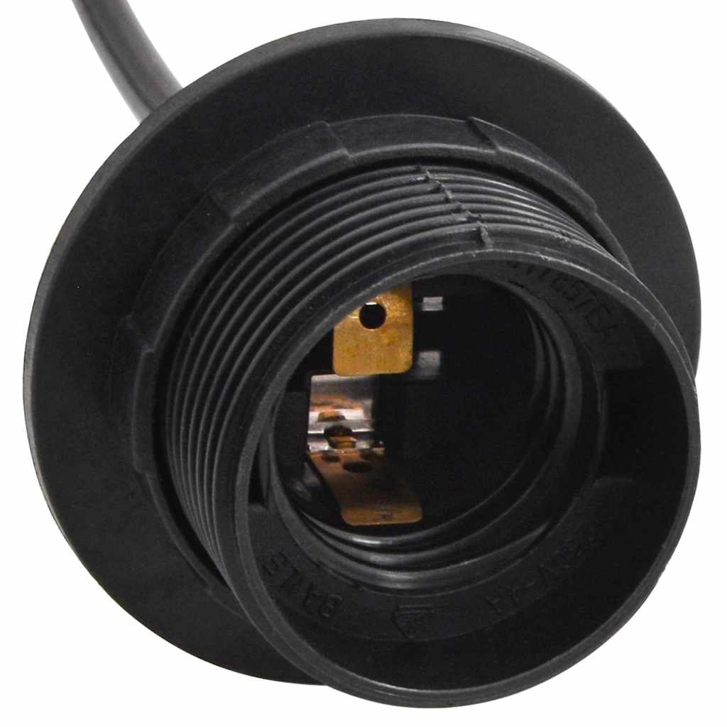 vidaXL Lampa wisząca z 6 uchwytami na żarówki E27 Czarny metal