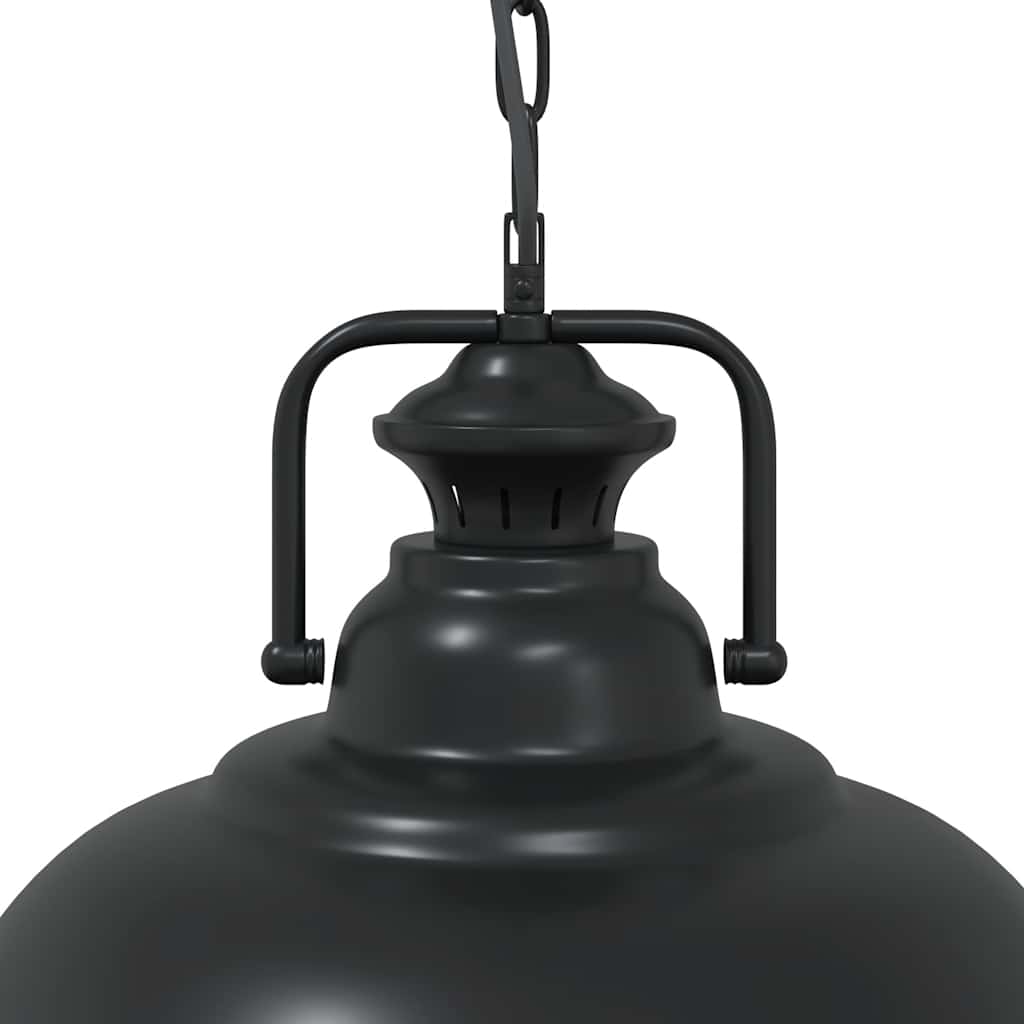 vidaXL Lampa wisząca E27 Czarna Ø 31 cm Żelazo