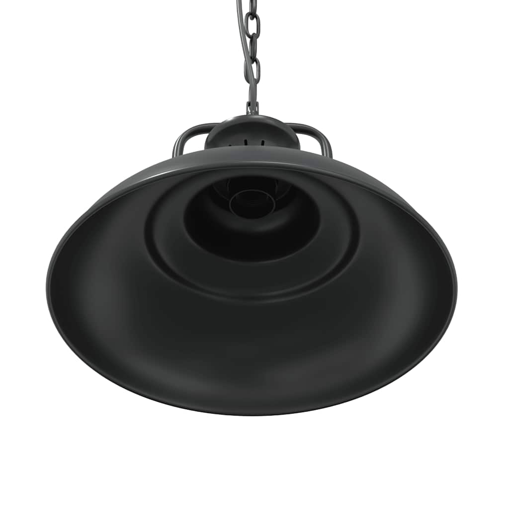 vidaXL Lampa wisząca E27 Czarna Ø 31 cm Żelazo