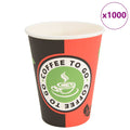 vidaXL Papierowe kubki, 1000 szt., 12oz, 300ml, czerwony i czarny