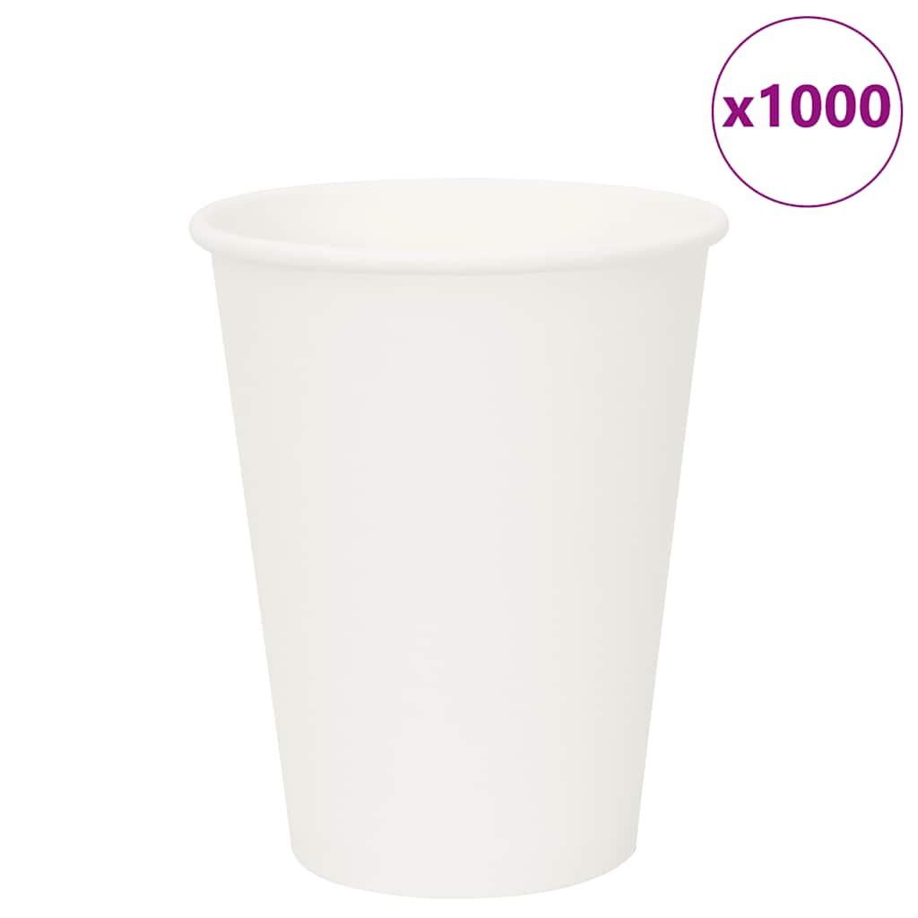 vidaXL Papierowe kubki, 1000 szt., 12oz, 300ml, biały
