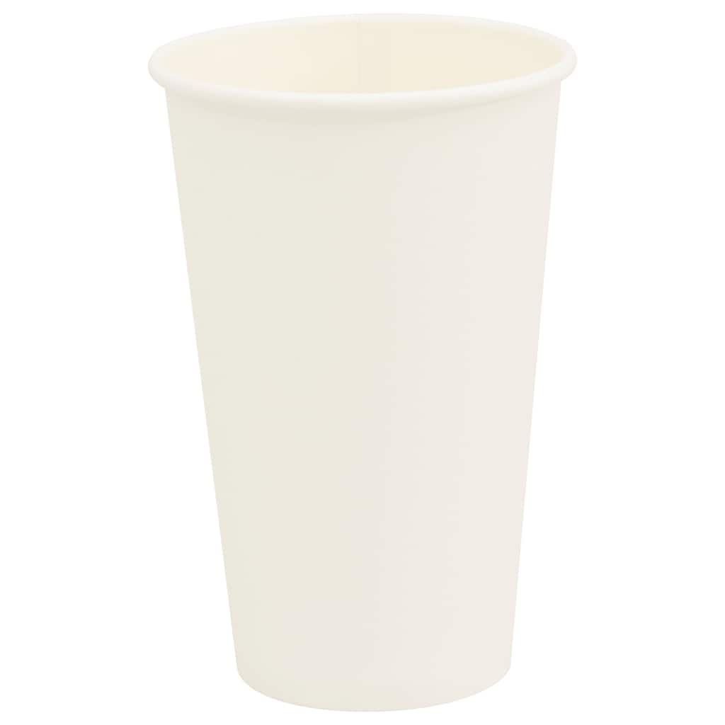 vidaXL Papierowe kubki, 1000 szt., 16oz, 400ml, biały