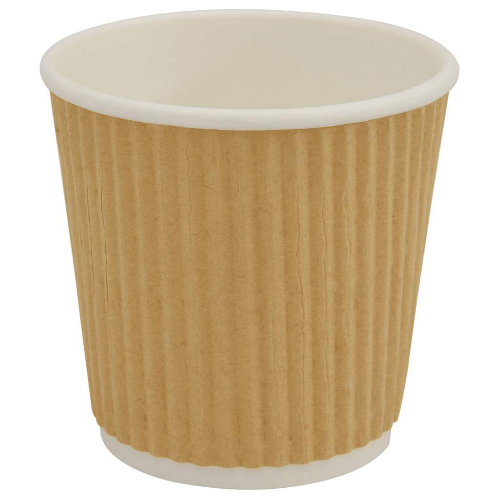 vidaXL Papierowe kubki, 1000 szt., 4oz, 100ml, brązowy
