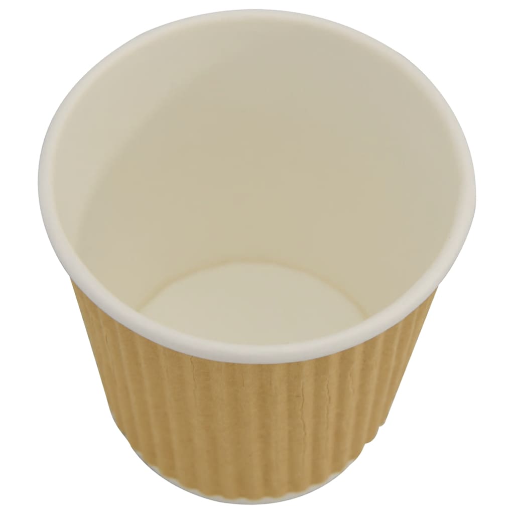 vidaXL Papierowe kubki, 1000 szt., 4oz, 100ml, brązowy