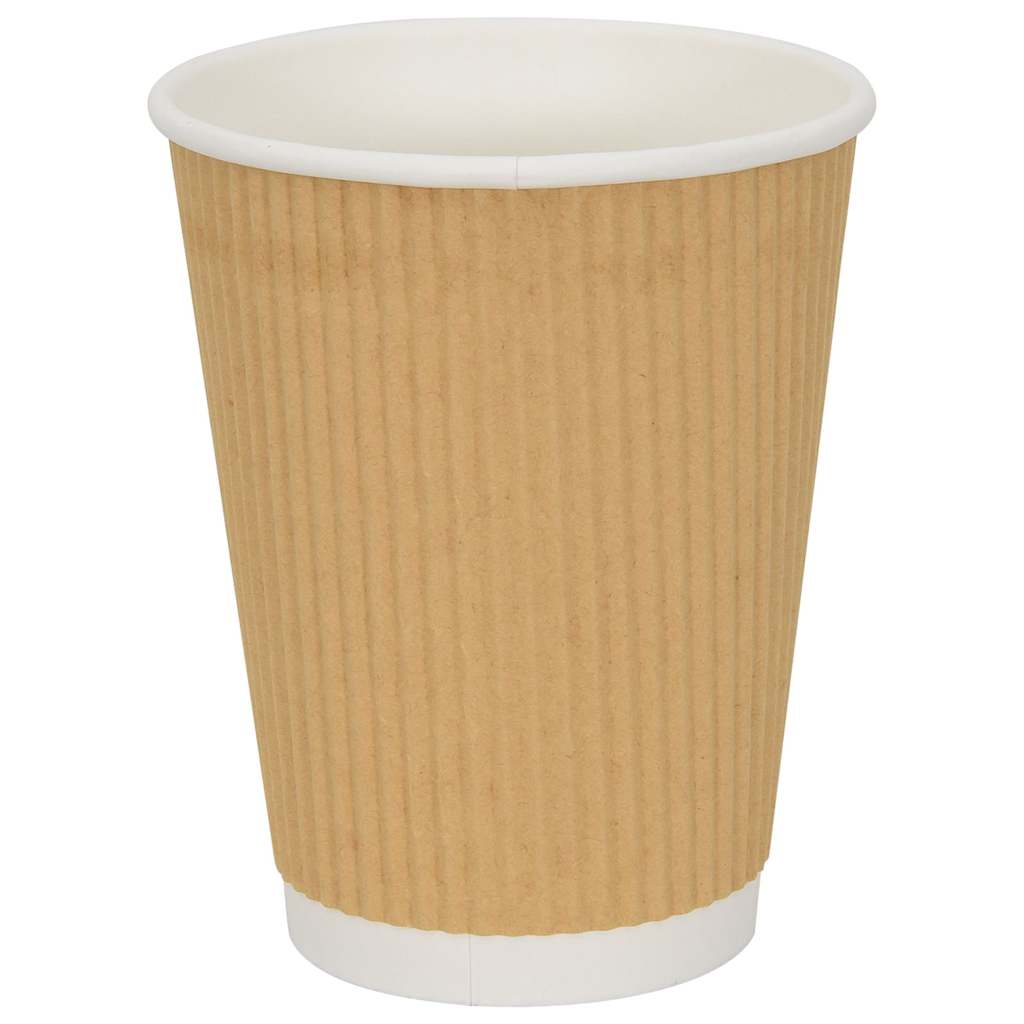vidaXL Papierowe kubki, 500 szt., 12oz, 300ml, brązowy
