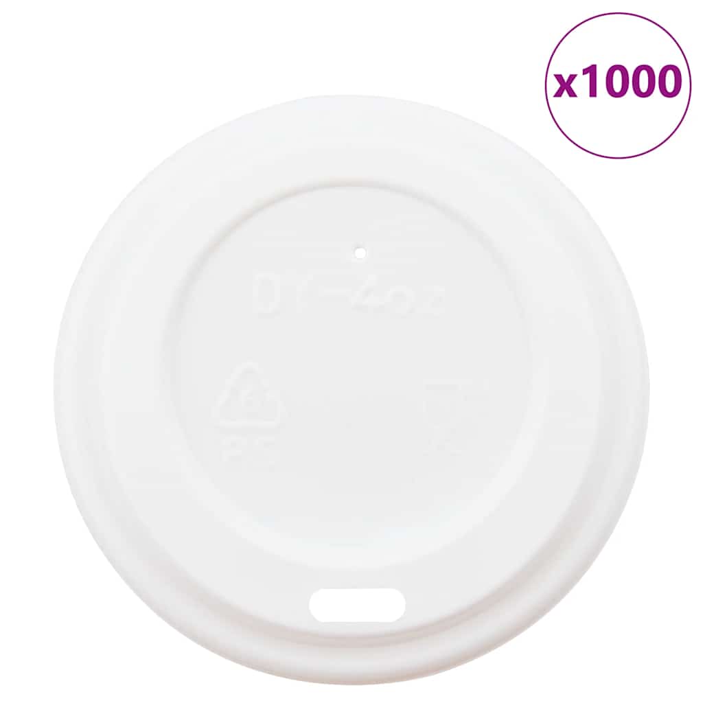 vidaXL Pokrywki do kubków papierowych do kawy, Ø60 mm, 4oz, 1000 szt.