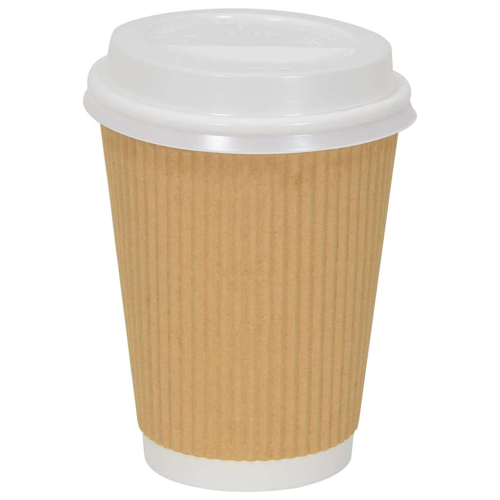 vidaXL Pokrywki do kubków papierowych do kawy, 12oz/16oz, 1000 szt.