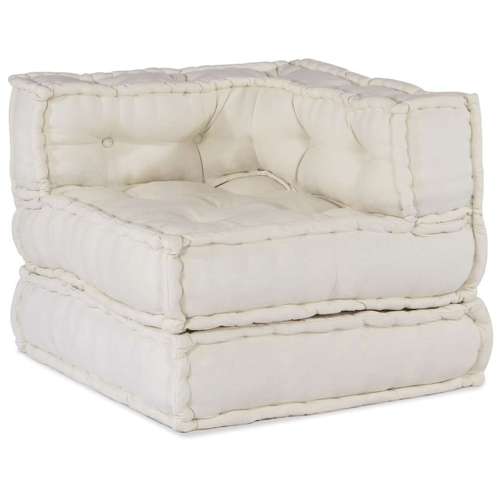 vidaXL Modułowa sofa w kolorze kremowym, 70x70x54, tkanina