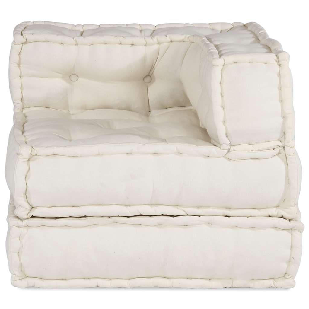 vidaXL Modułowa sofa w kolorze kremowym, 70x70x54, tkanina