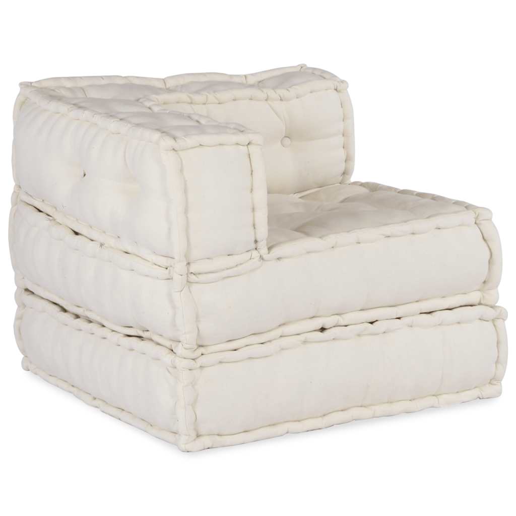 vidaXL Modułowa sofa w kolorze kremowym, 70x70x54, tkanina