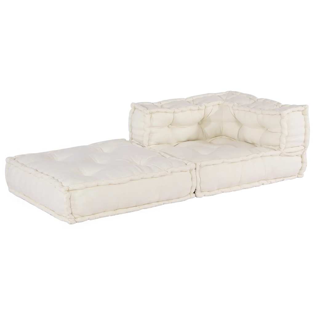 vidaXL Modułowa sofa w kolorze kremowym, 70x70x54, tkanina