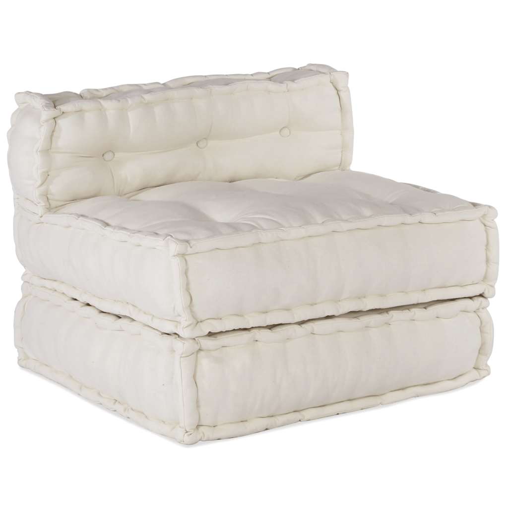 vidaXL Modułowa sofa w kolorze kremowym, 70x70x54, tkanina