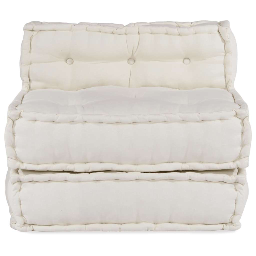 vidaXL Modułowa sofa w kolorze kremowym, 70x70x54, tkanina