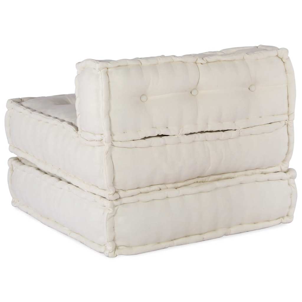 vidaXL Modułowa sofa w kolorze kremowym, 70x70x54, tkanina