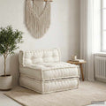 vidaXL Modułowa sofa w kolorze kremowym, 70x70x54, tkanina