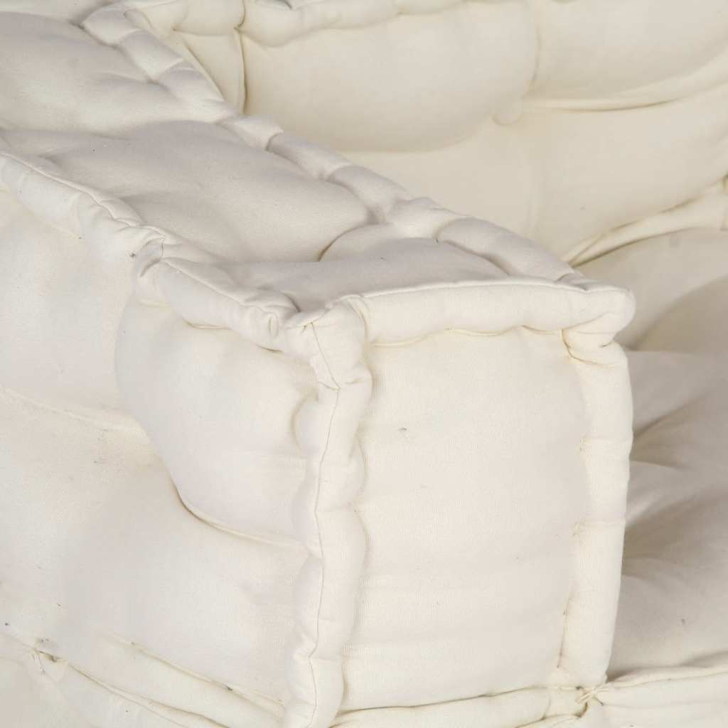 vidaXL 2-osobowa sofa modułowa Kremowy 140x70x36 Tkanina