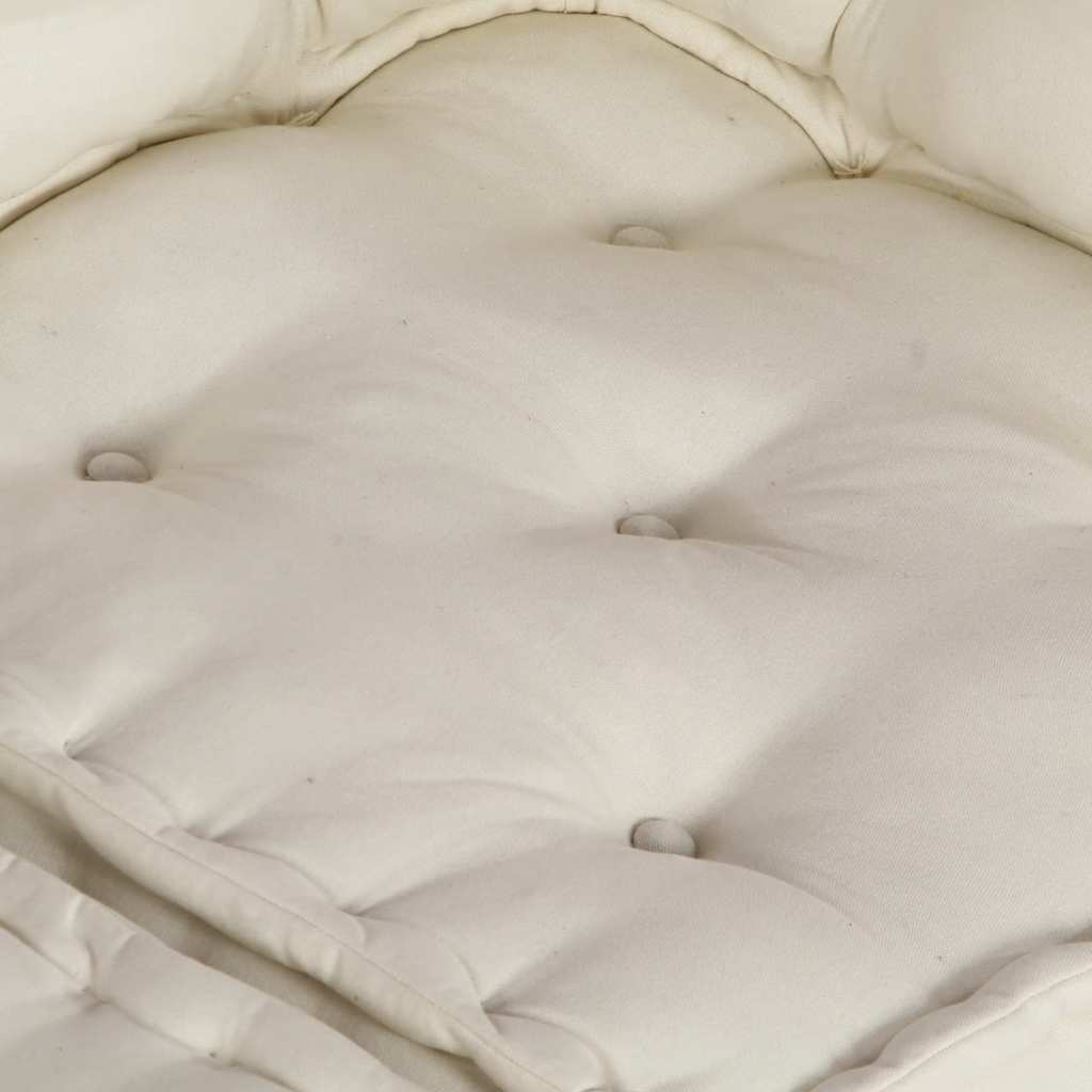 vidaXL 2-osobowa sofa modułowa Kremowy 140x70x36 Tkanina