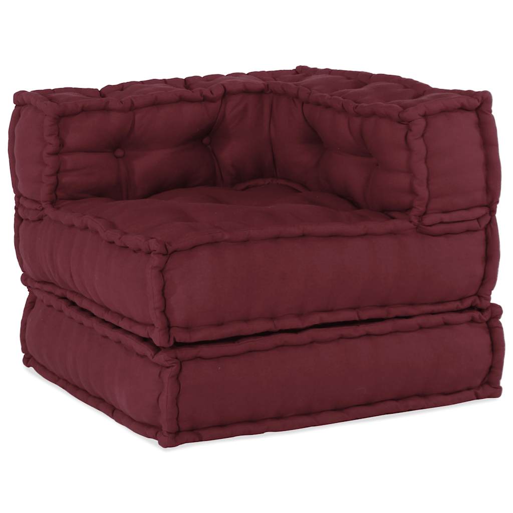 vidaXL Modułowa sofa, bordowy, 70x70x54, materiał