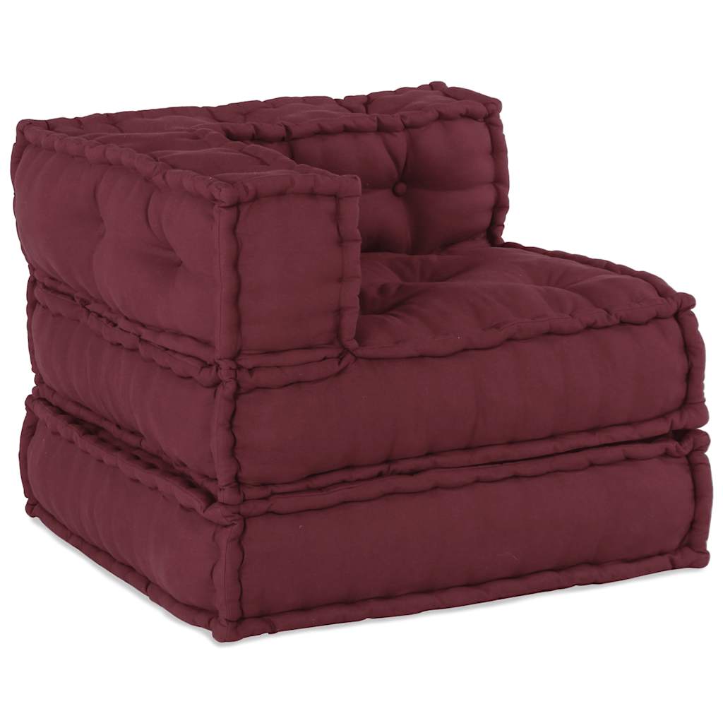 vidaXL Modułowa sofa, bordowy, 70x70x54, materiał
