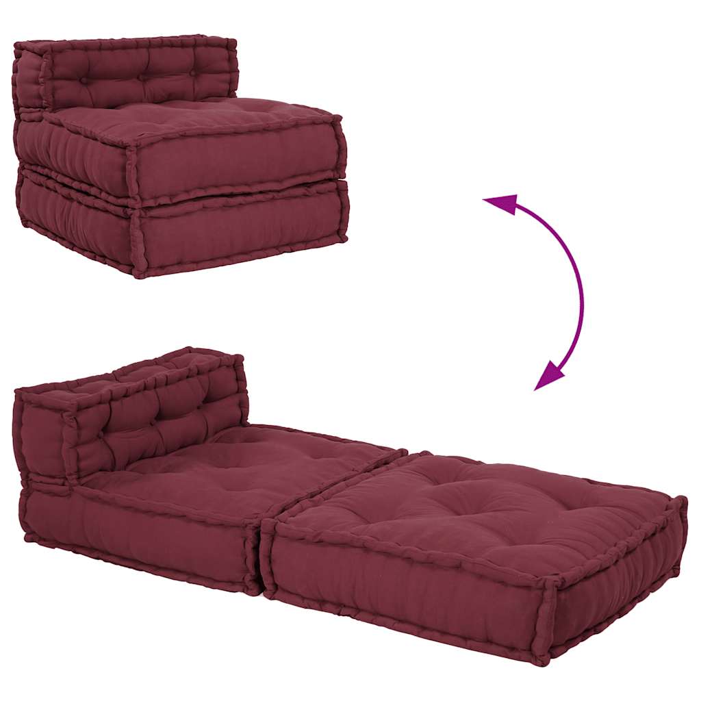 vidaXL Modułowa sofa, bordowy, 70x70x54, materiał