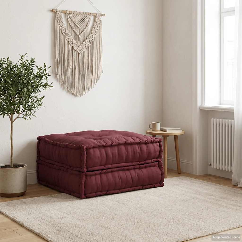 vidaXL Modułowa sofa, bordowy, 70x70x36, materiał