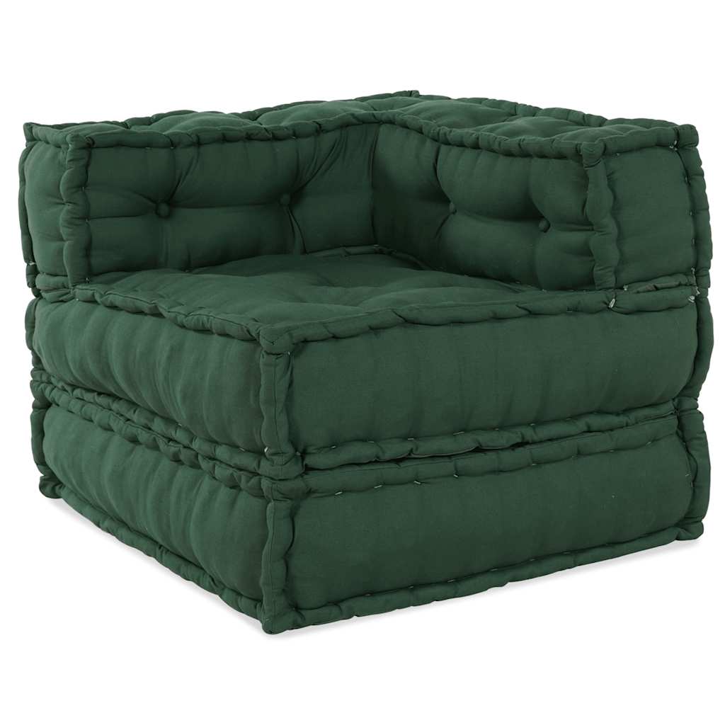 vidaXL Modułowa sofa, zielony, 70x70x54, tkanina