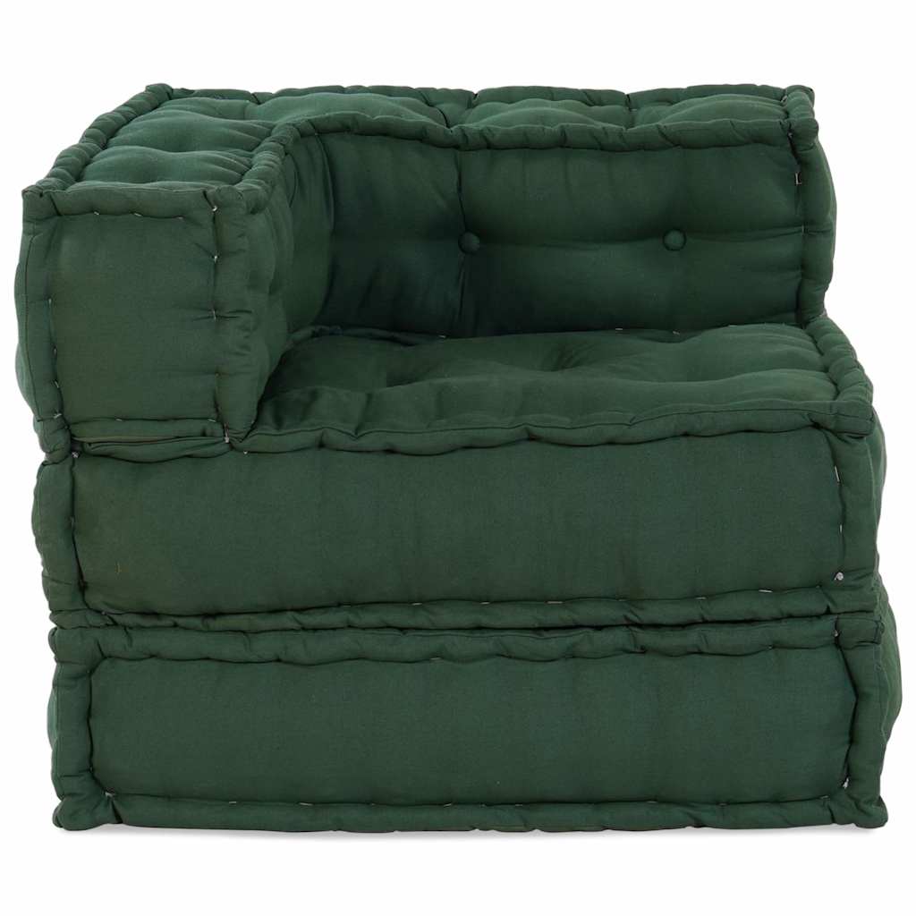 vidaXL Modułowa sofa, zielony, 70x70x54, tkanina