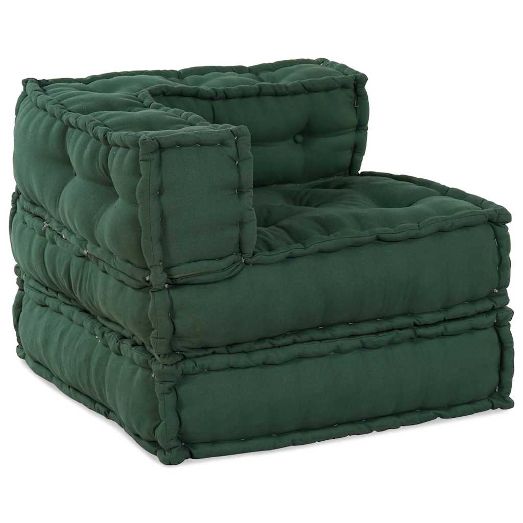 vidaXL Modułowa sofa, zielony, 70x70x54, tkanina
