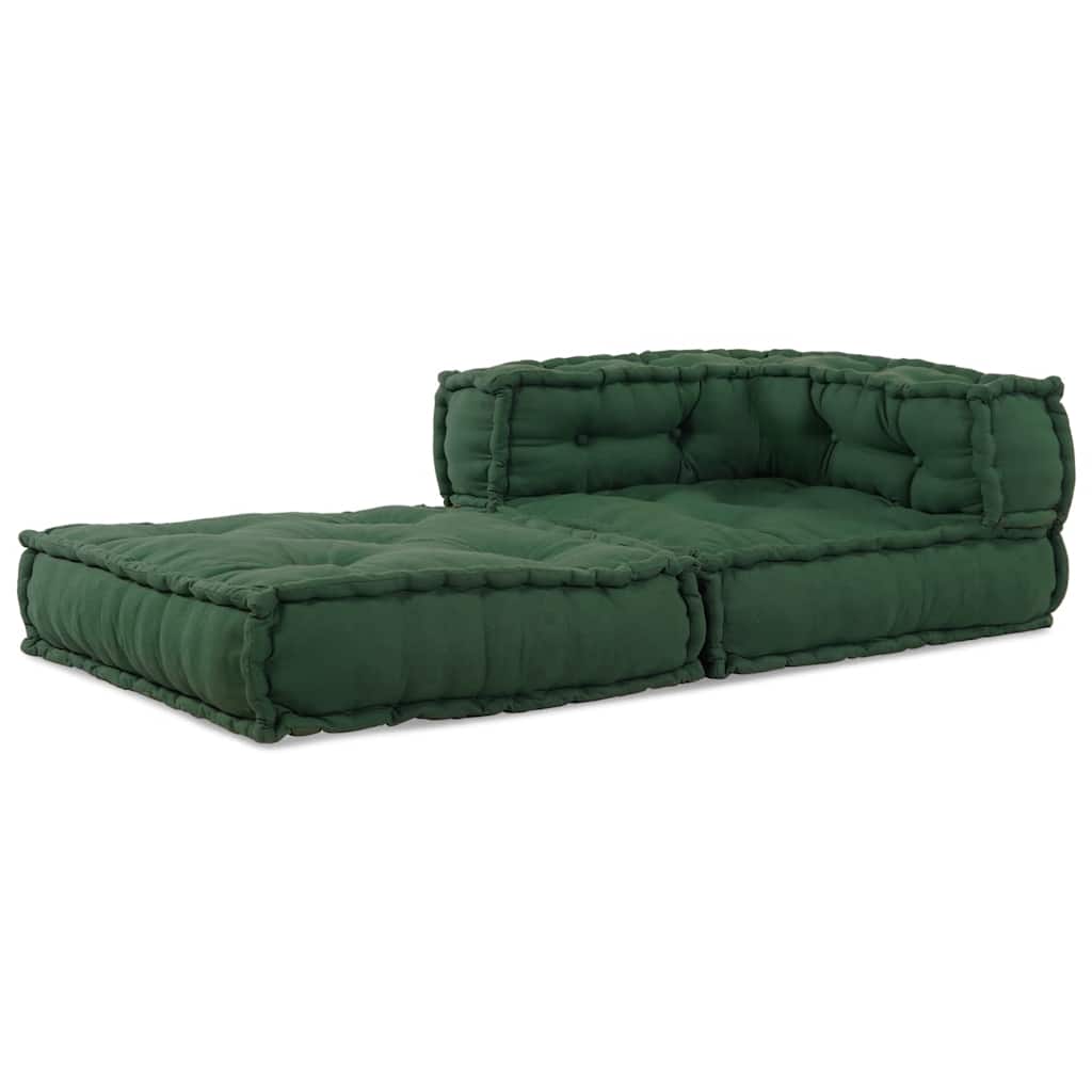 vidaXL Modułowa sofa, zielony, 70x70x54, tkanina