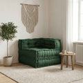 vidaXL Modułowa sofa, zielony, 70x70x54, tkanina
