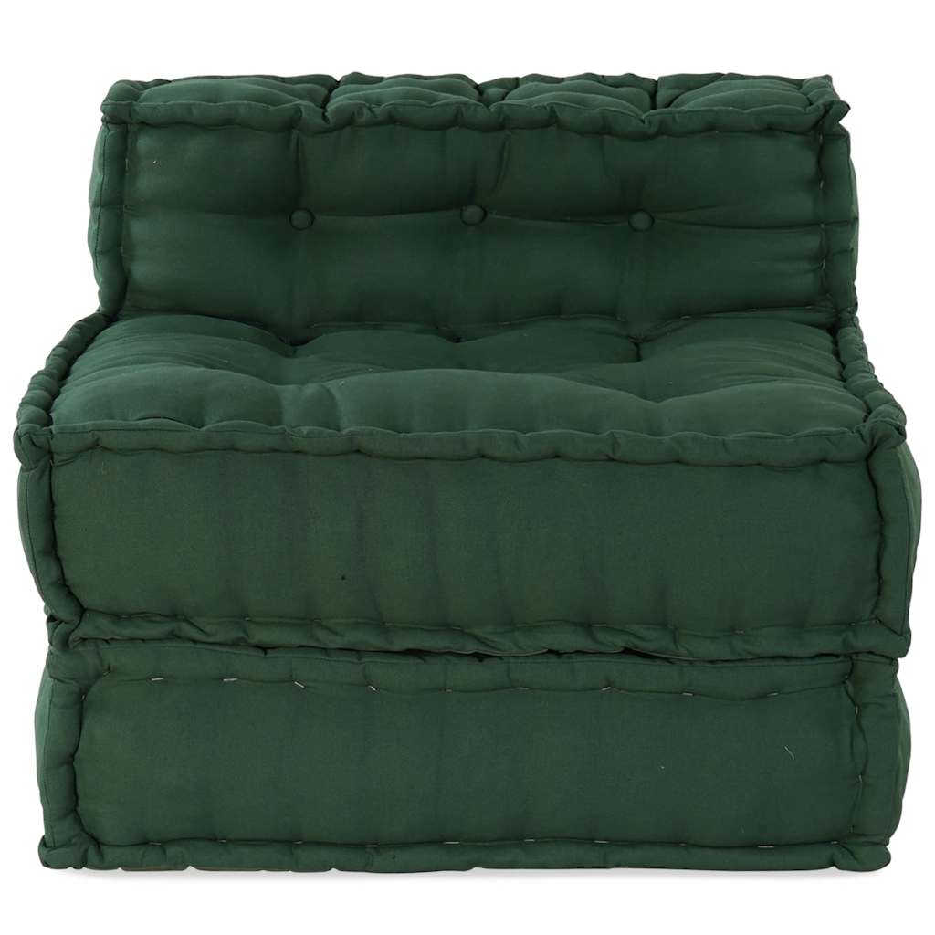 vidaXL Modułowa sofa, zielony, 70x70x54, tkanina