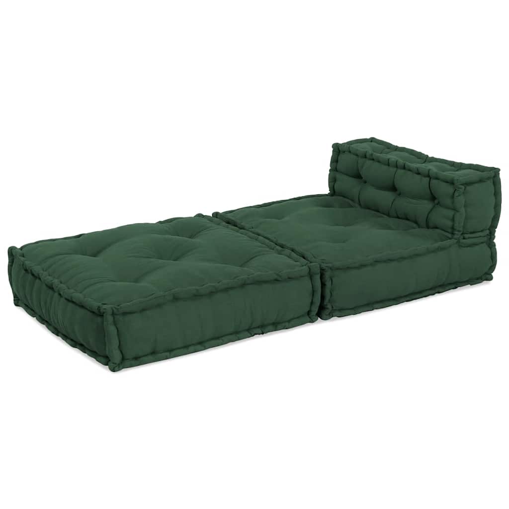 vidaXL Modułowa sofa, zielony, 70x70x54, tkanina