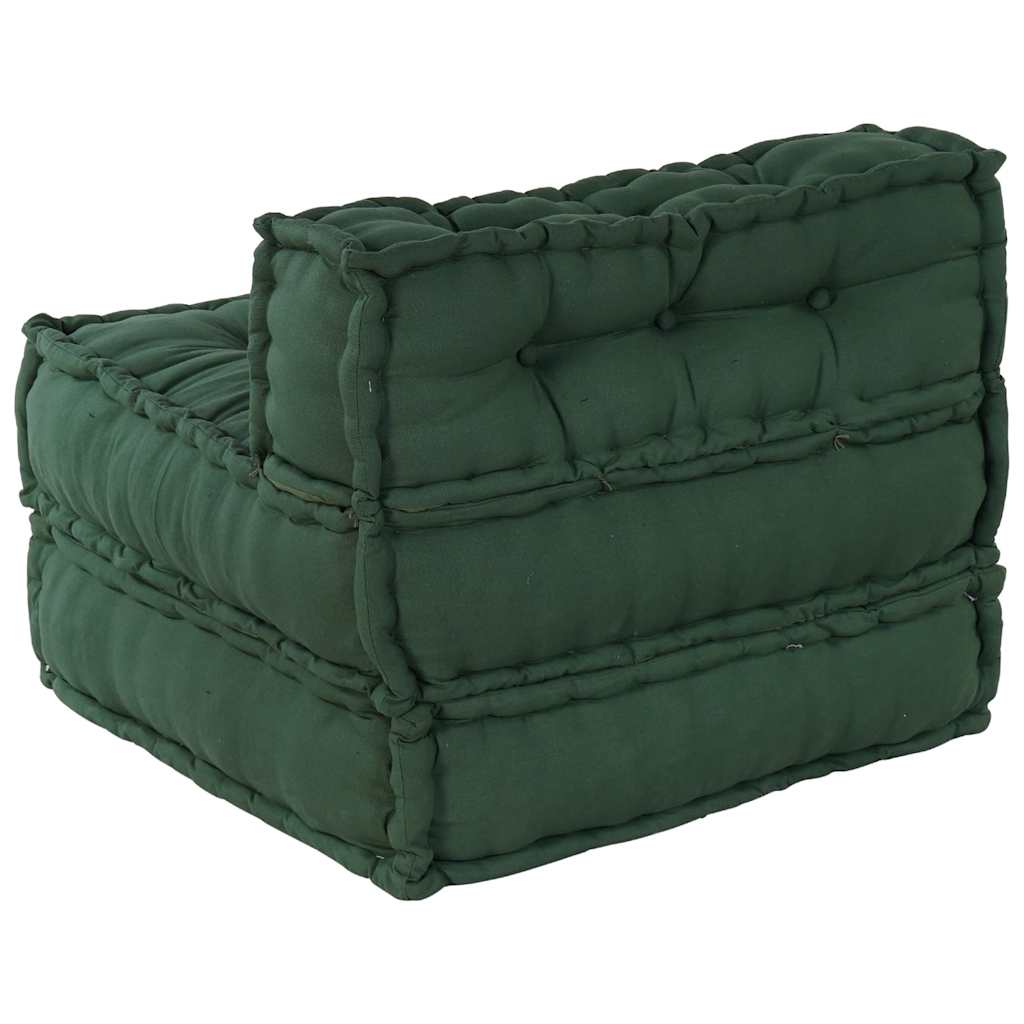 vidaXL Modułowa sofa, zielony, 70x70x54, tkanina