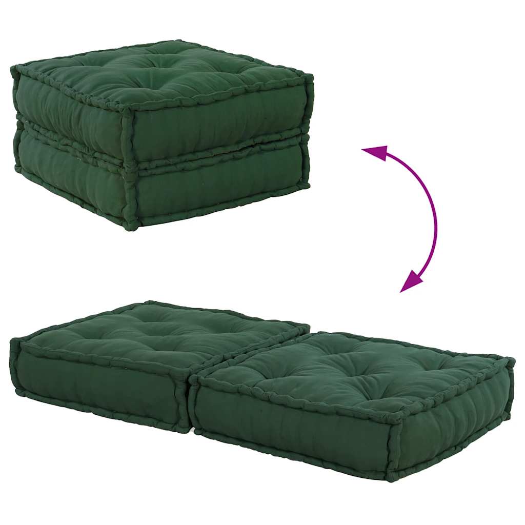 vidaXL Modułowa sofa zielony 70x70x36 tkanina
