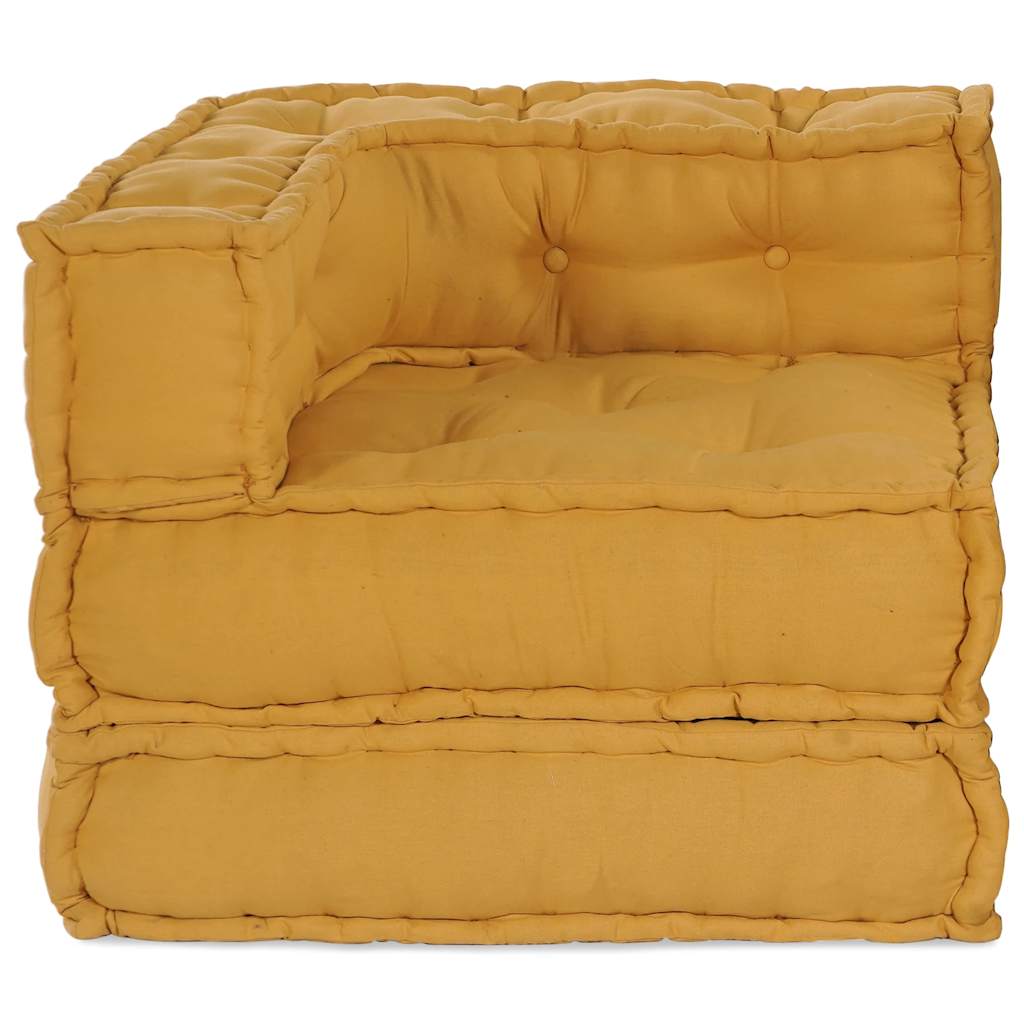 vidaXL Modułowa sofa, żółty, 70x70x54, tkanina