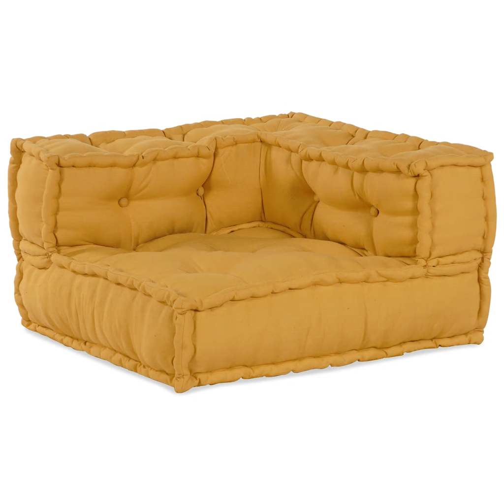 vidaXL Modułowa sofa, żółty, 70x70x54, tkanina