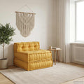 vidaXL Modułowa sofa, żółty, 70x70x54, tkanina