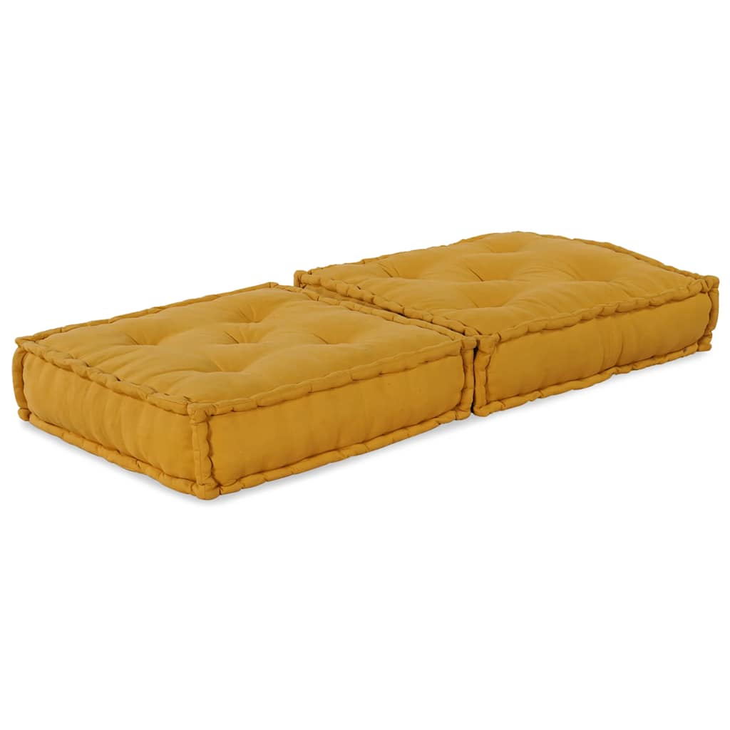 vidaXL Modułowa sofa, żółty, 70x70x36, tkanina