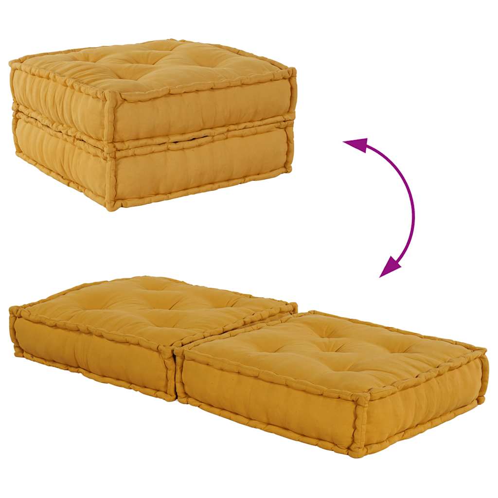 vidaXL Modułowa sofa, żółty, 70x70x36, tkanina