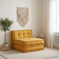 vidaXL Modułowa sofa, żółty, 70x70x36, tkanina