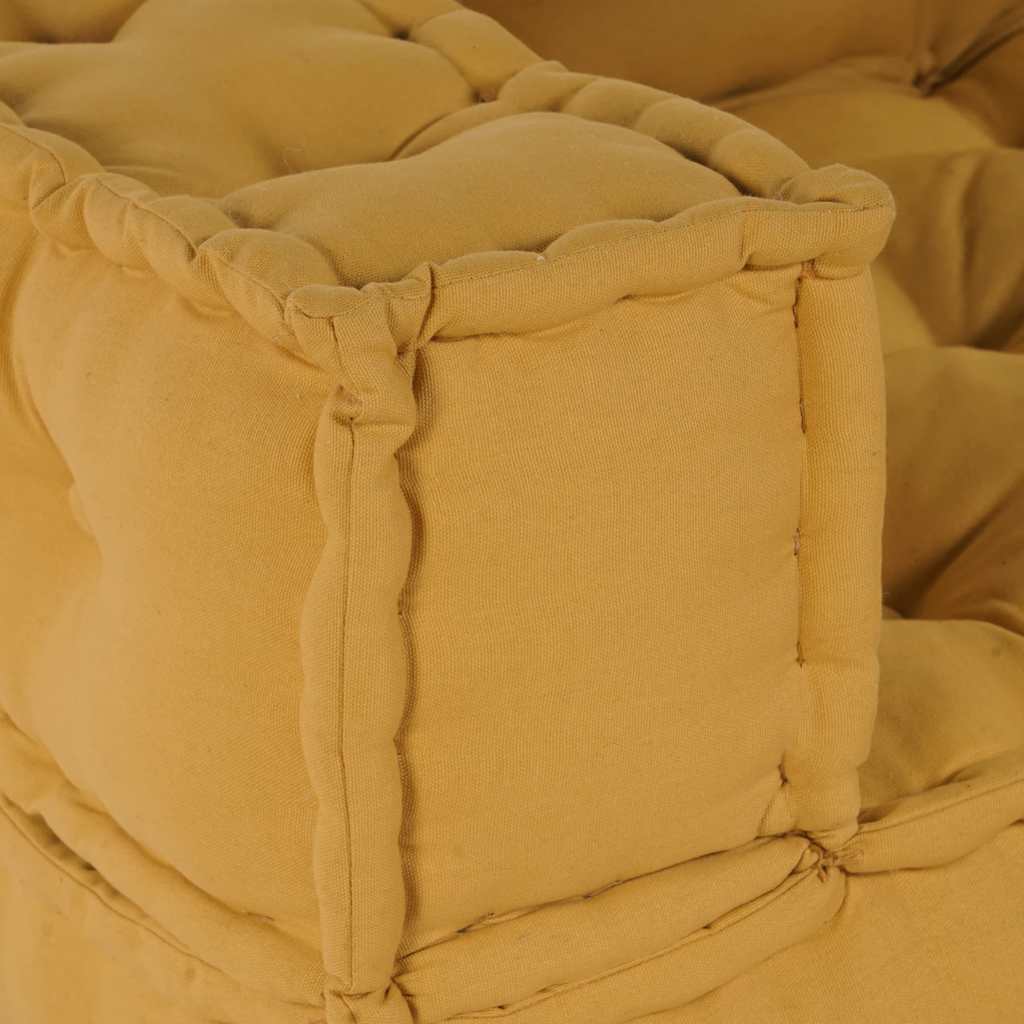 vidaXL 2-osobowa sofa modułowa, żółty, 140x70x36, tkanina