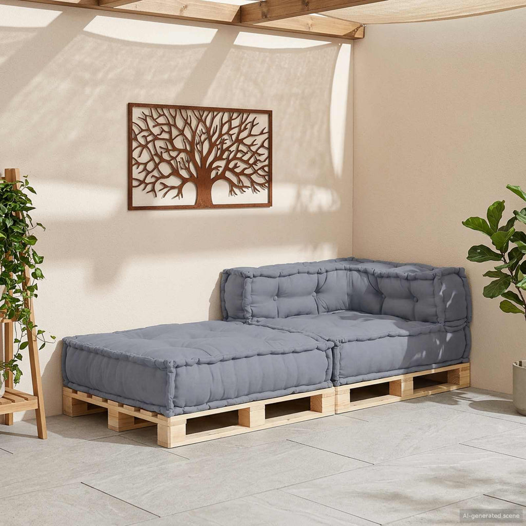 vidaXL Modularna jednostka sofy Szary 70 x 70 x 56 cm tkanina