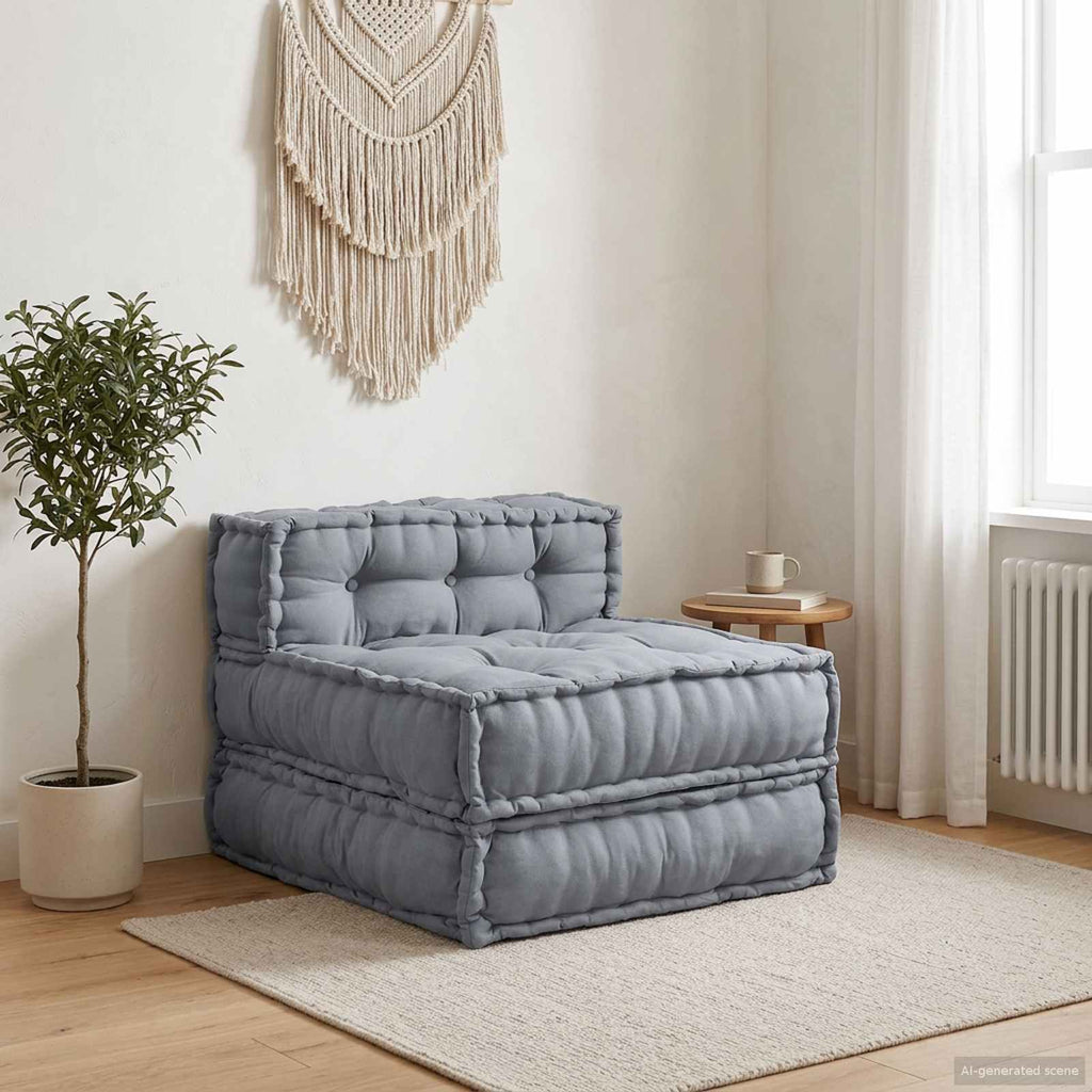 vidaXL Modularna jednostka sofy Szary 70 x 70 x 56 cm tkanina
