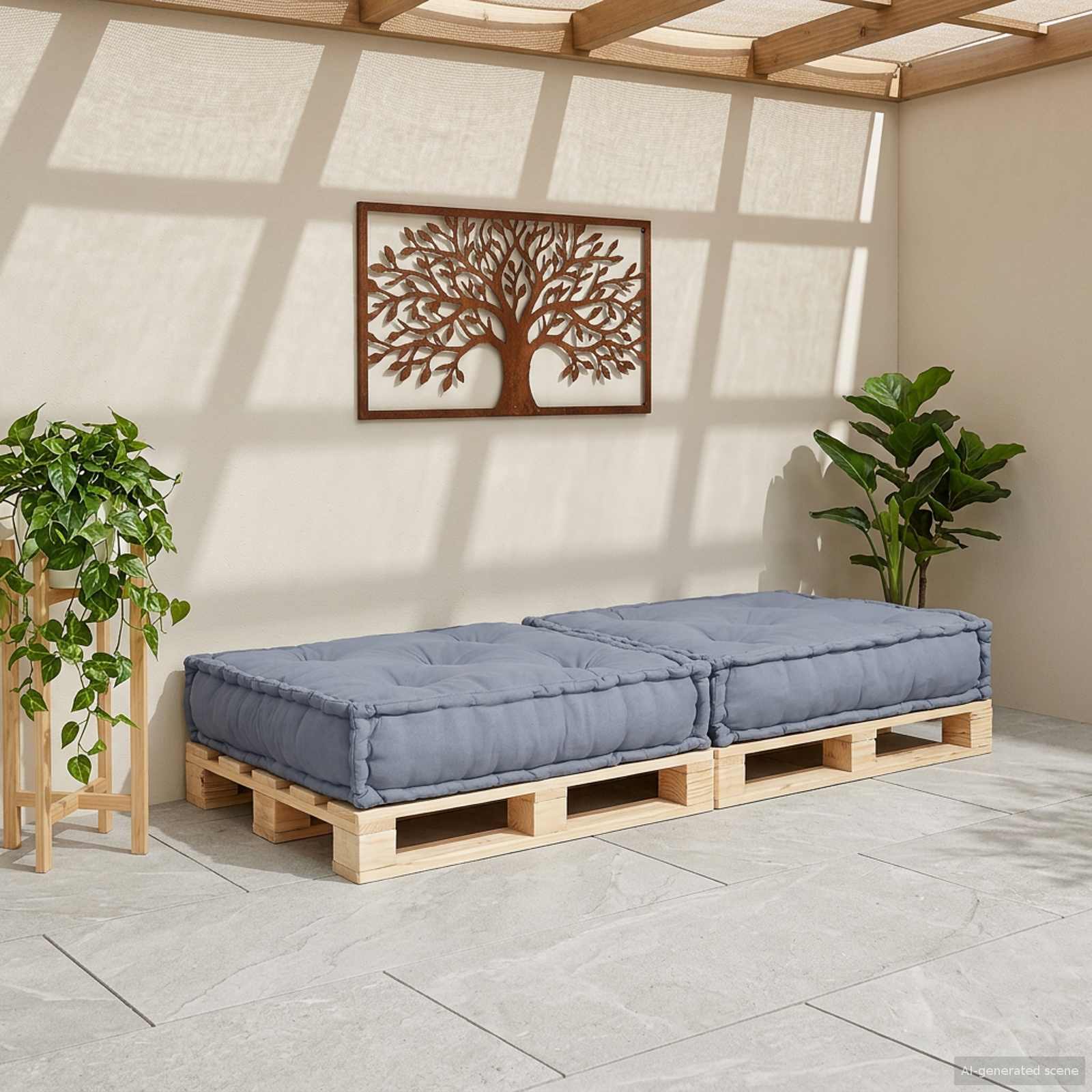 vidaXL Modularna jednostka sofy Szary 70 x 70 x 36 cm tkanina
