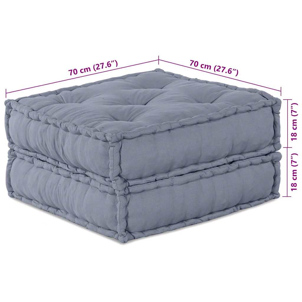 vidaXL Modularna jednostka sofy Szary 70 x 70 x 36 cm tkanina