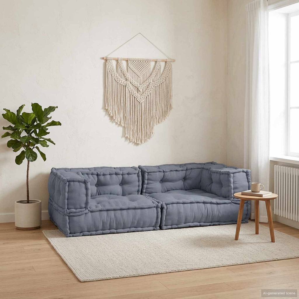 vidaXL Modularna jednostka sofy 3 pcs Szary 140 x 70 x 36 cm tkanina