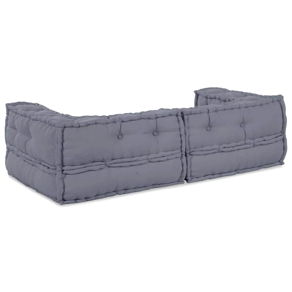 vidaXL Modularna jednostka sofy 3 pcs Szary 140 x 70 x 36 cm tkanina