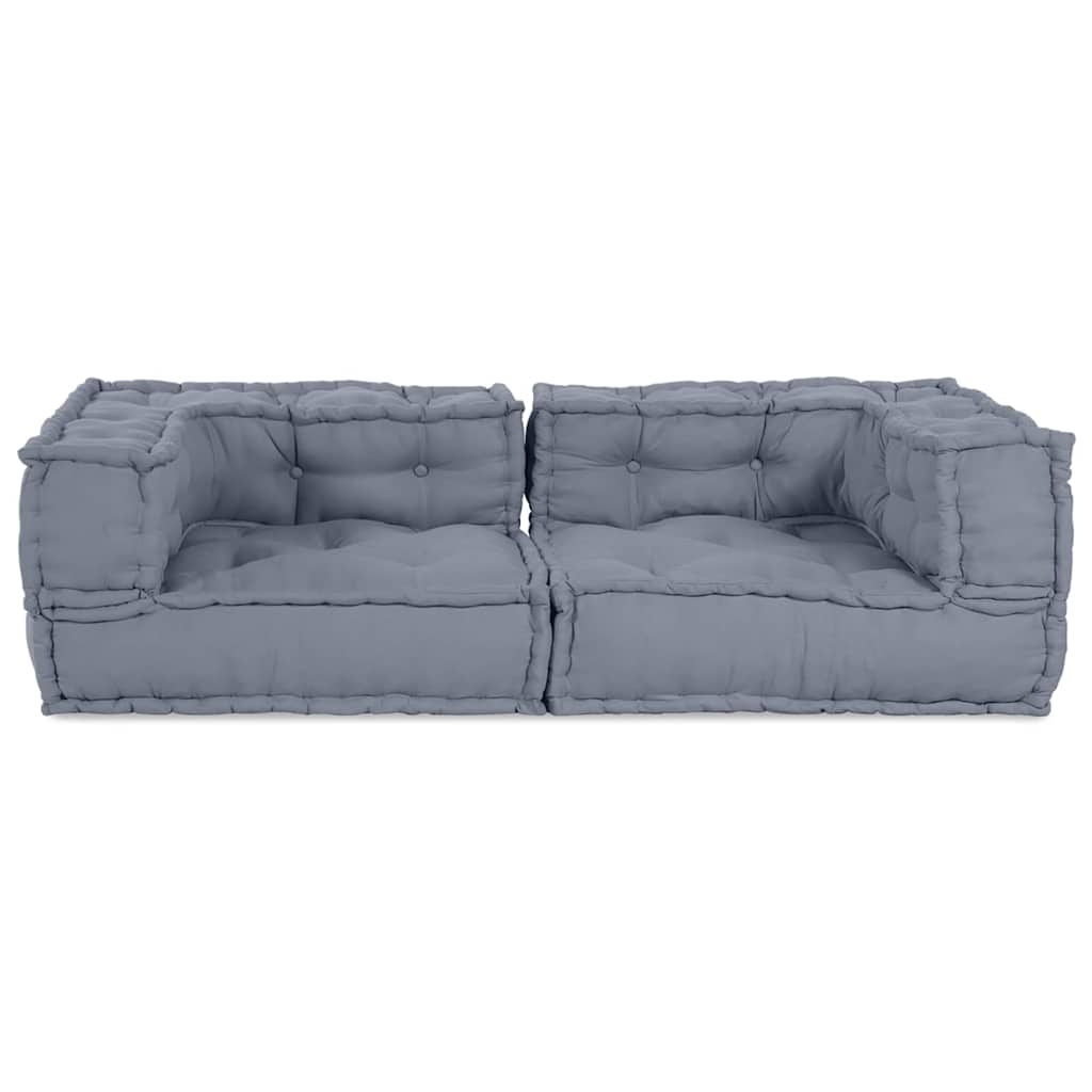 vidaXL Modularna jednostka sofy 3 pcs Szary 140 x 70 x 36 cm tkanina